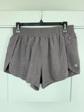 PULIOU WOMEN'S ACTIVE 3" RUNNING SHORTS WITH INNER LINER SIZE LARGE